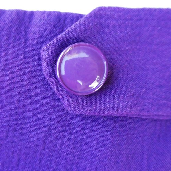 Vintage Gauchos Culottes Split Skirt Basque Waist Palazzo Purple Moonglow Button - Picture 4 of 10